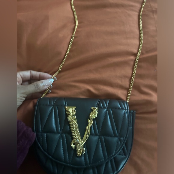 Versace Women's Black Virtus Belt Bag In Calfskin - Picture 1 of 6